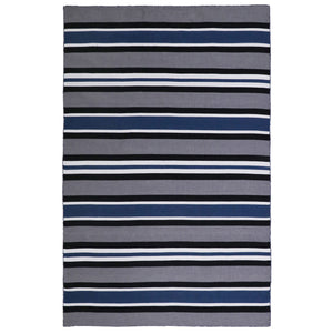 Liora Manne Sorrento Cabana Stripe Indoor Outdoor Area Rug Navy