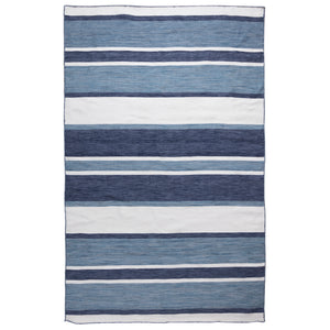 Liora Manne Sorrento Boat Stripe Indoor Outdoor Area Rug Navy