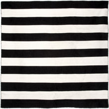 Load image into Gallery viewer, Liora Manne Sorrento Rugby Stripe Indoor Outdoor Area Rug Black