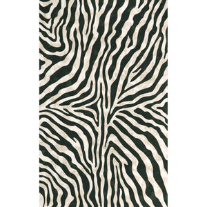 Liora Manne Visions I Zebra Indoor Outdoor Area Rug Black