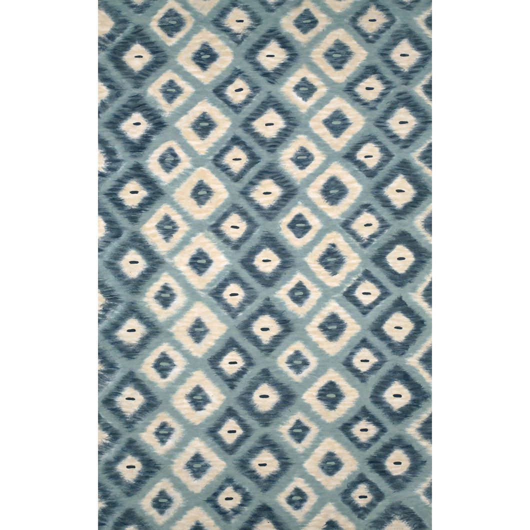 Liora Manne Visions II Ikat Diamonds Indoor Outdoor Area Rug Aqua 2'3