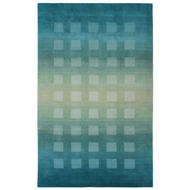 Liora Manne Vienna Ombre Boxes Indoor Rug Aqua