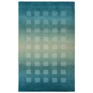 Liora Manne Vienna Ombre Boxes Indoor Rug Aqua