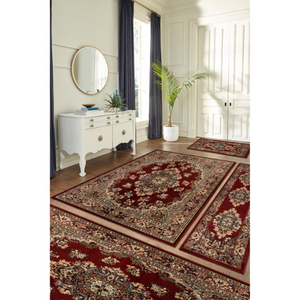 Liora Manne Caspian Sarouk Indoor Area Rug 4 Piece Set, Red